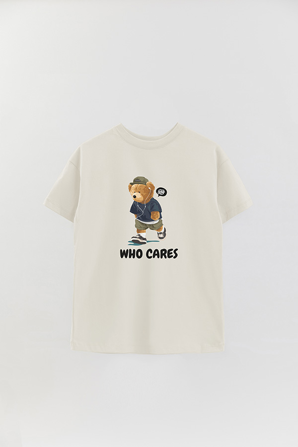 REMERA OVER ESTAMPADA UNISEX WHO CARES