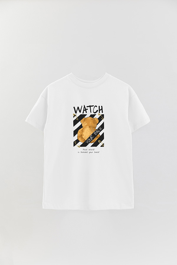 REMERA OVER ESTAMPADA UNISEX WATCH YOUR BACK 2