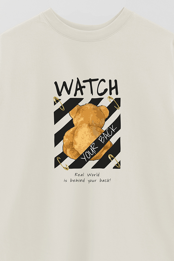 REMERA OVER ESTAMPADA UNISEX WATCH YOUR BACK 2