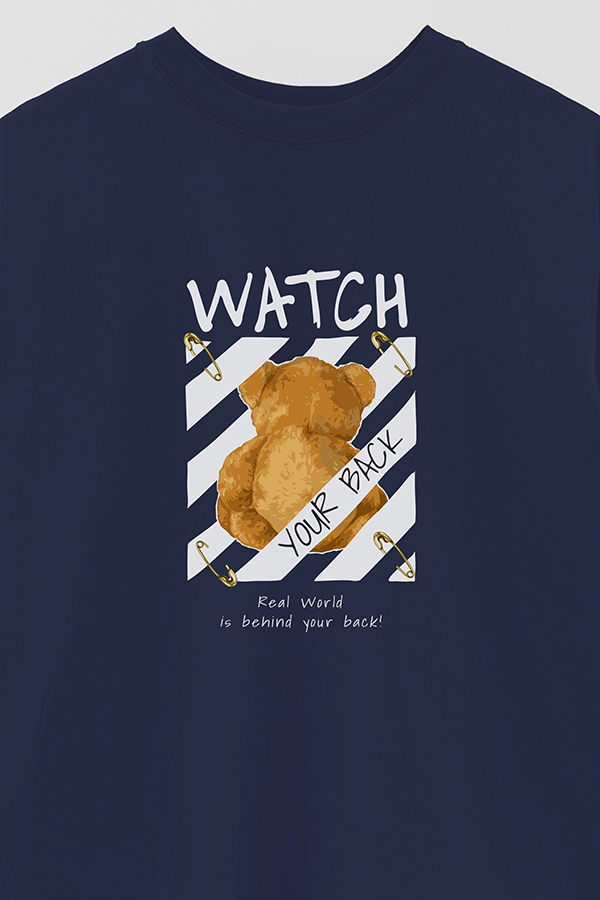 REMERA OVER ESTAMPADA UNISEX WATCH YOUR BACK 2