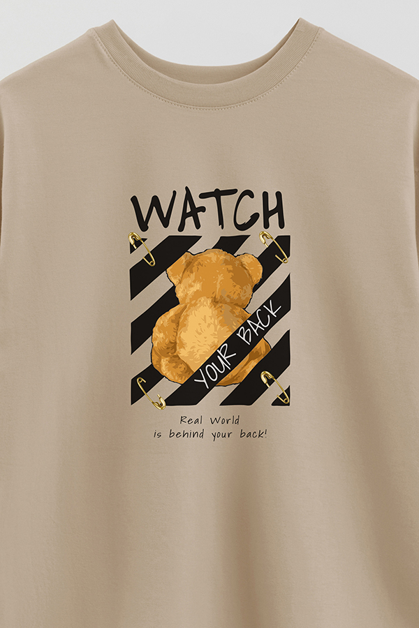 REMERA OVER ESTAMPADA UNISEX WATCH YOUR BACK 2