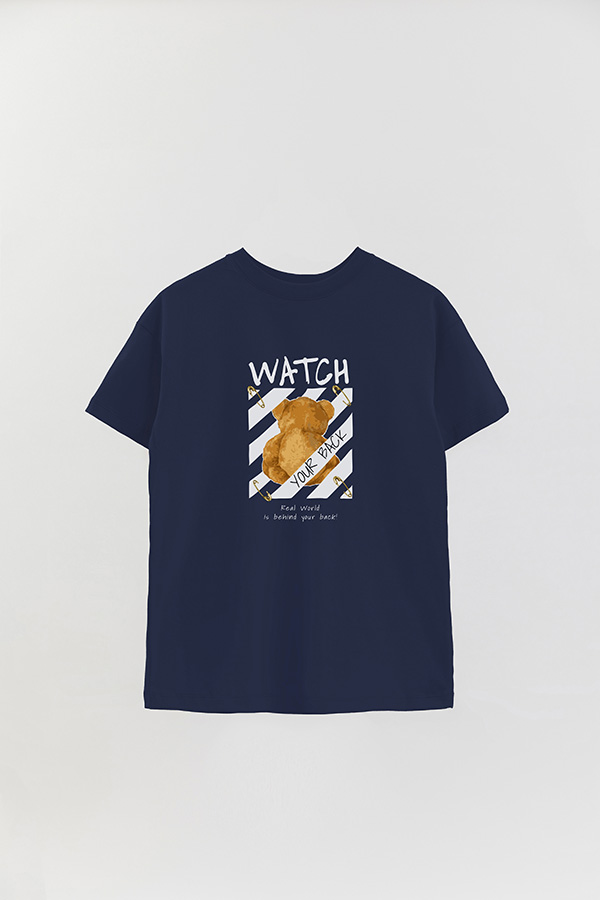 REMERA OVER ESTAMPADA UNISEX WATCH YOUR BACK 2