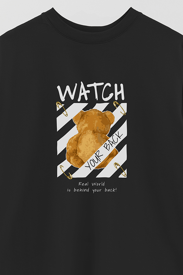 REMERA OVER ESTAMPADA UNISEX WATCH YOUR BACK 2