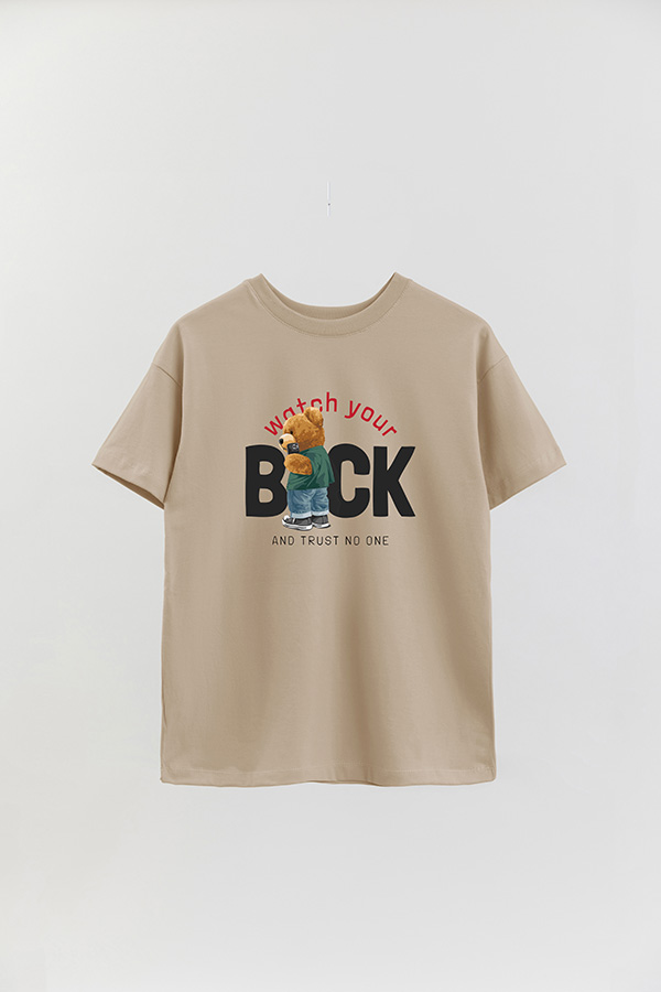 REMERA OVER ESTAMPADA UNISEX WATCH YOUR BACK