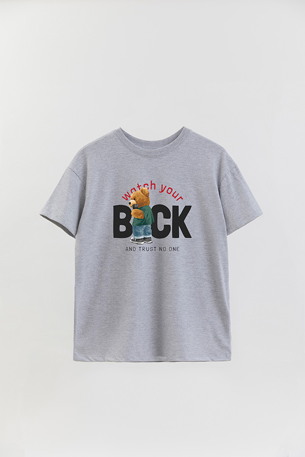 REMERA OVER ESTAMPADA UNISEX WATCH YOUR BACK