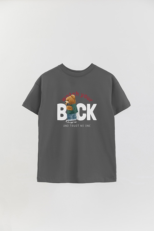 REMERA OVER ESTAMPADA UNISEX WATCH YOUR BACK