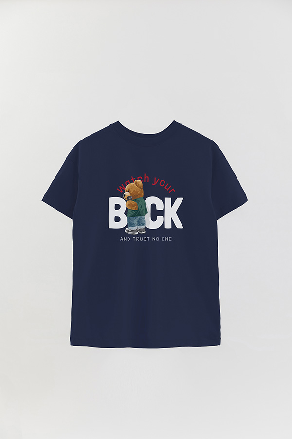 REMERA OVER ESTAMPADA UNISEX WATCH YOUR BACK