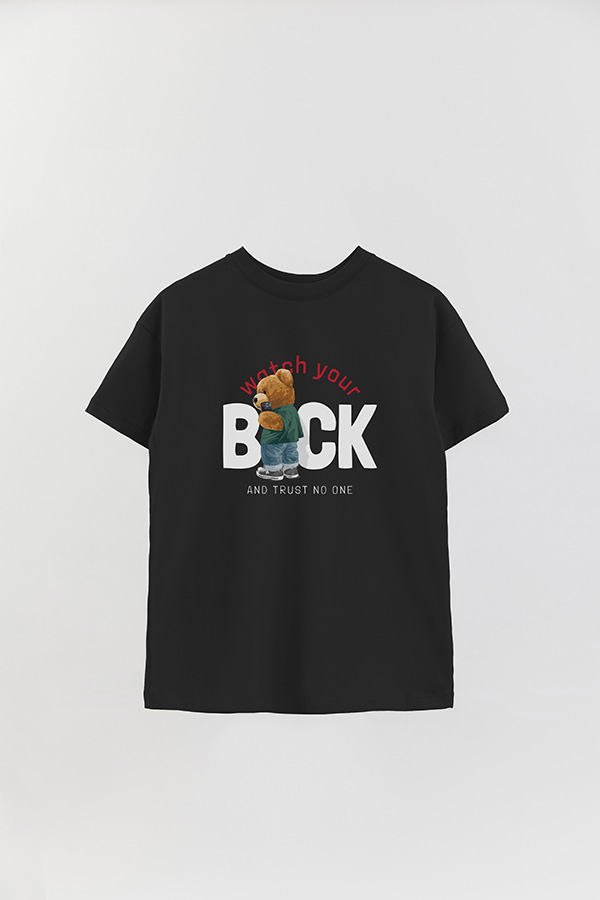 REMERA OVER ESTAMPADA UNISEX WATCH YOUR BACK