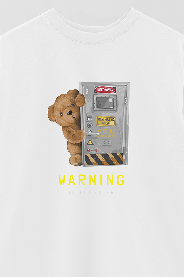 REMERA OVER ESTAMPADA UNISEX WARNING