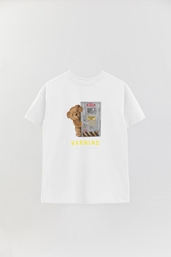 REMERA OVER ESTAMPADA UNISEX WARNING