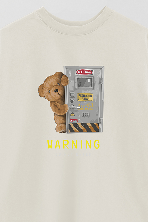 REMERA OVER ESTAMPADA UNISEX WARNING