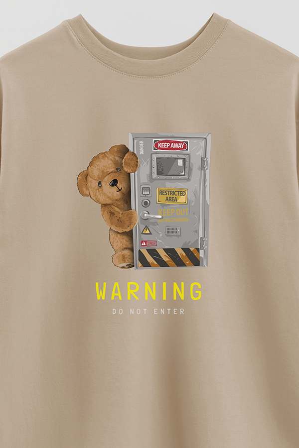 REMERA OVER ESTAMPADA UNISEX WARNING