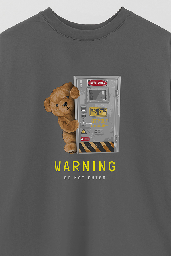 REMERA OVER ESTAMPADA UNISEX WARNING
