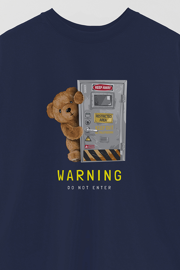 REMERA OVER ESTAMPADA UNISEX WARNING