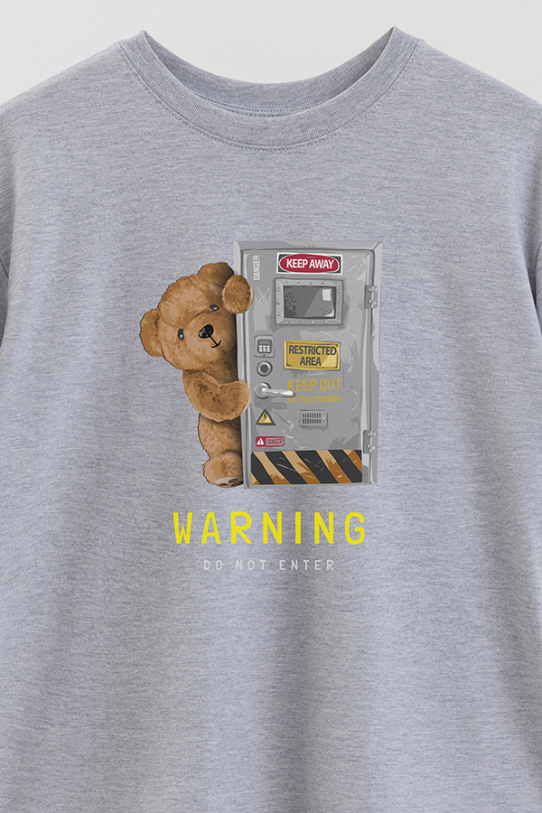 REMERA OVER ESTAMPADA UNISEX WARNING