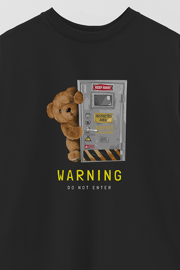 REMERA OVER ESTAMPADA UNISEX WARNING