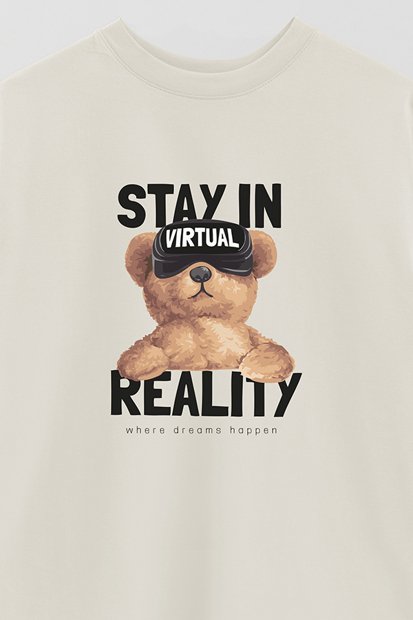 REMERA OVER ESTAMPADA UNISEX VIRTUAL REALITY