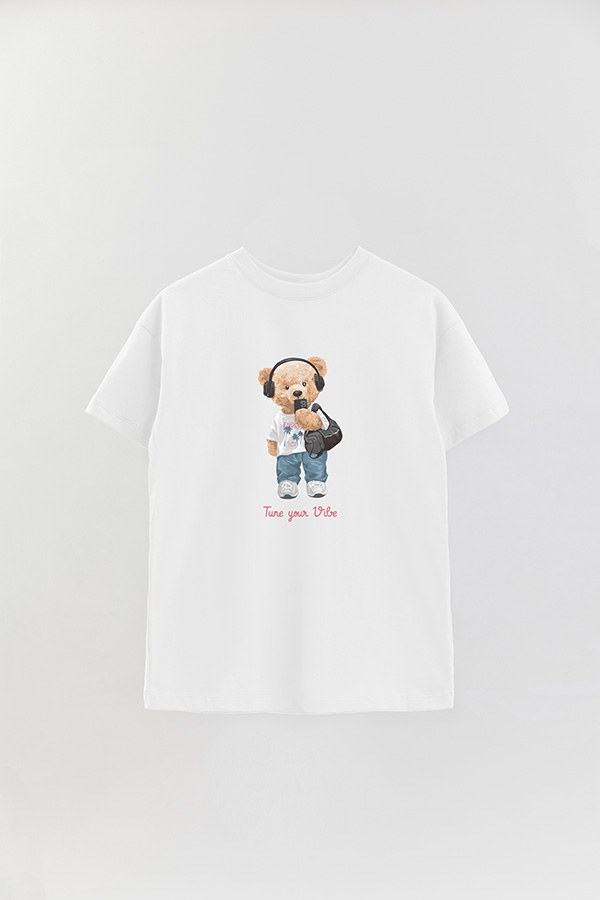 REMERA OVER ESTAMPADA UNISEX TUNE YOUR VIBE
