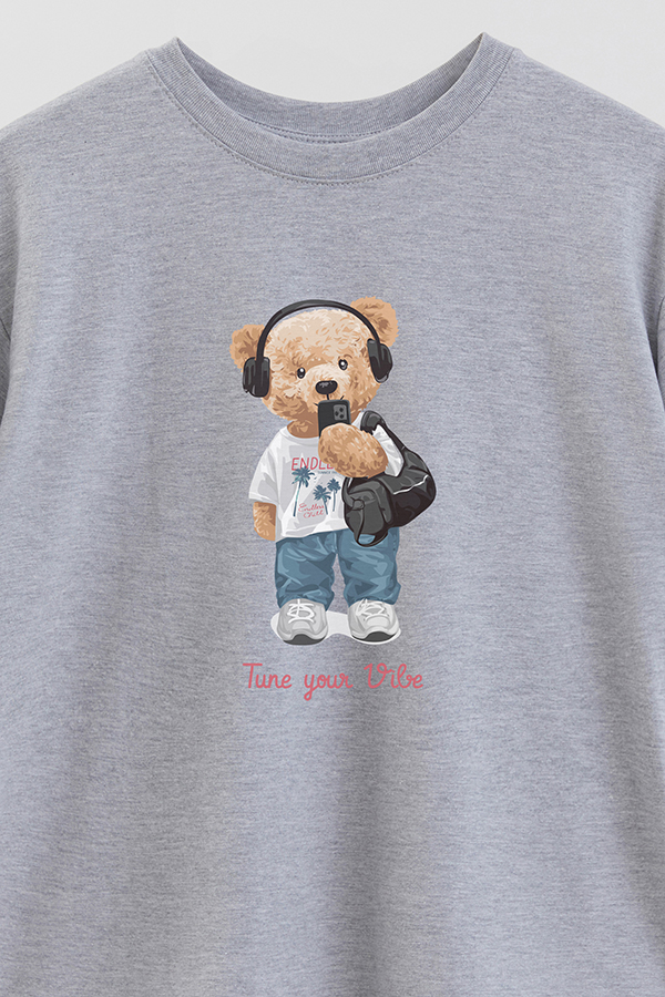 REMERA OVER ESTAMPADA UNISEX TUNE YOUR VIBE