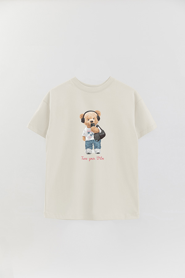 REMERA OVER ESTAMPADA UNISEX TUNE YOUR VIBE