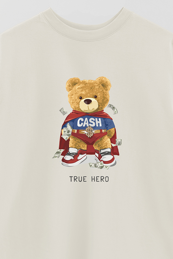 REMERA OVER ESTAMPADA UNISEX TRUE HERO