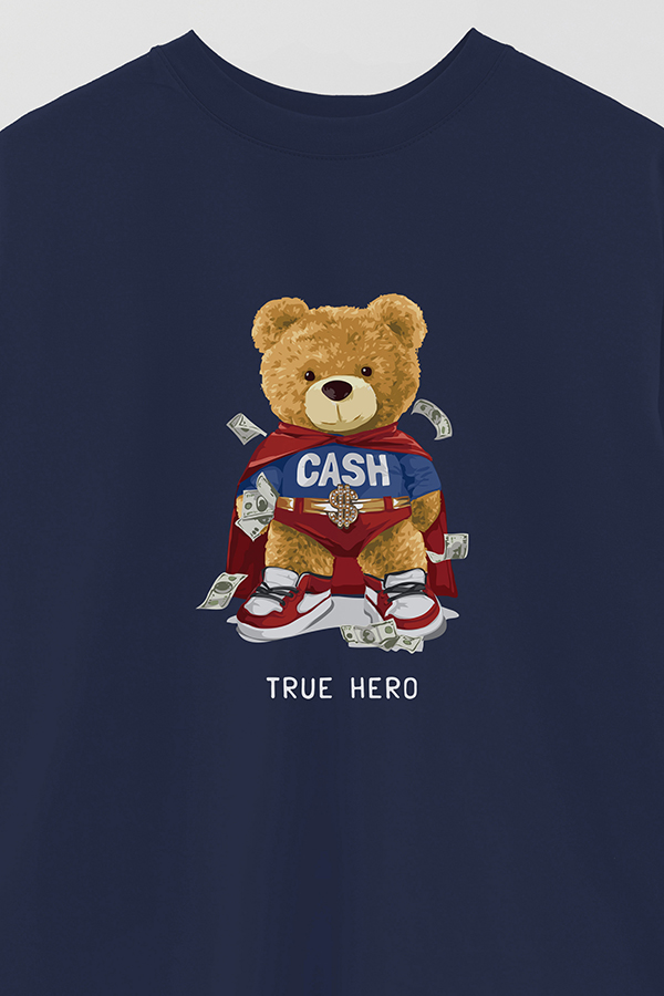 REMERA OVER ESTAMPADA UNISEX TRUE HERO