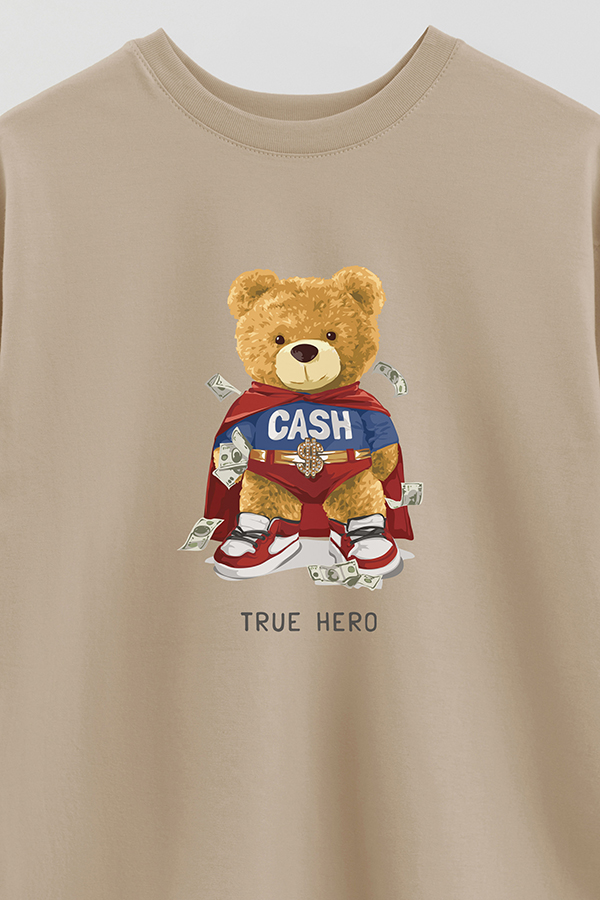 REMERA OVER ESTAMPADA UNISEX TRUE HERO