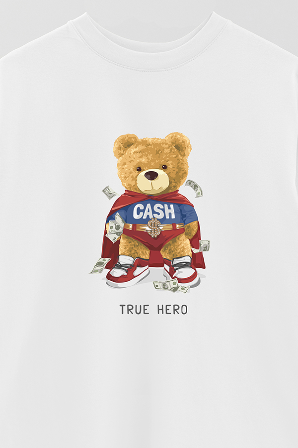REMERA OVER ESTAMPADA UNISEX TRUE HERO
