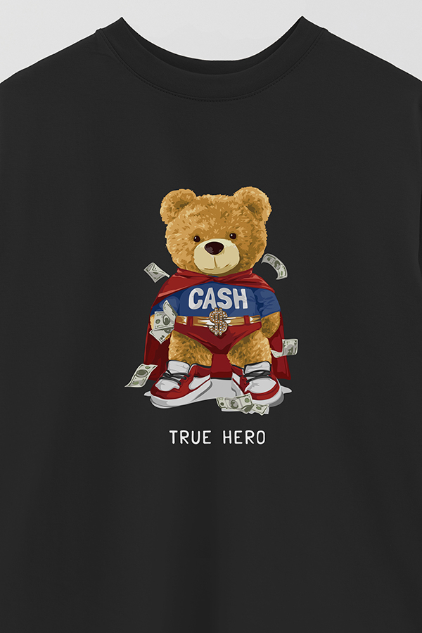 REMERA OVER ESTAMPADA UNISEX TRUE HERO