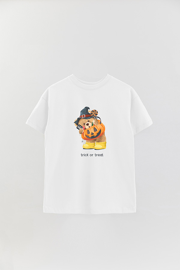 REMERA OVER ESTAMPADA UNISEX TRICK OR TREAT 2