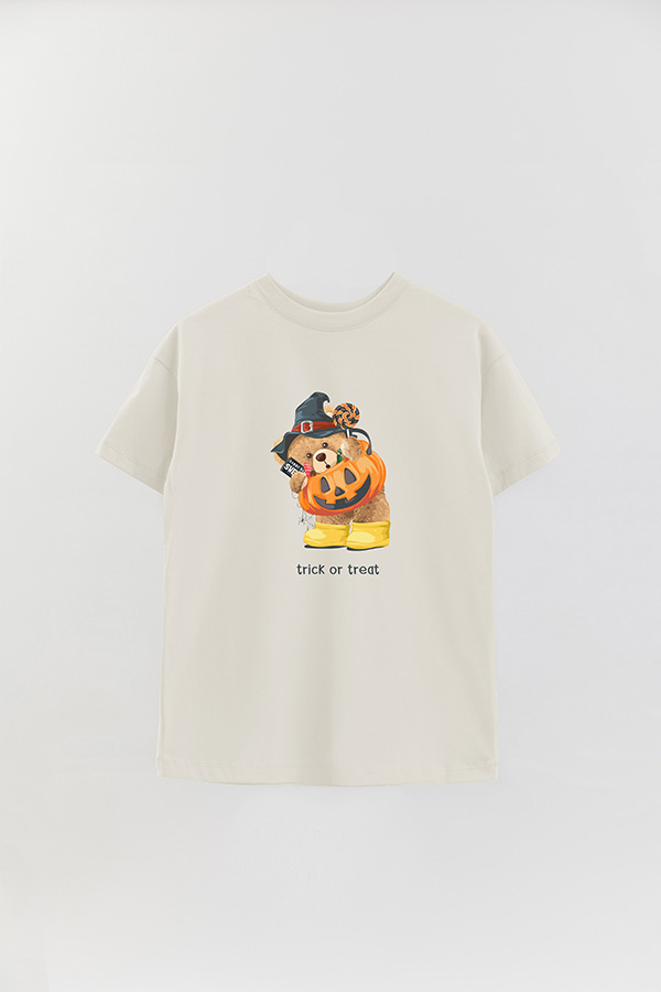 REMERA OVER ESTAMPADA UNISEX TRICK OR TREAT 2