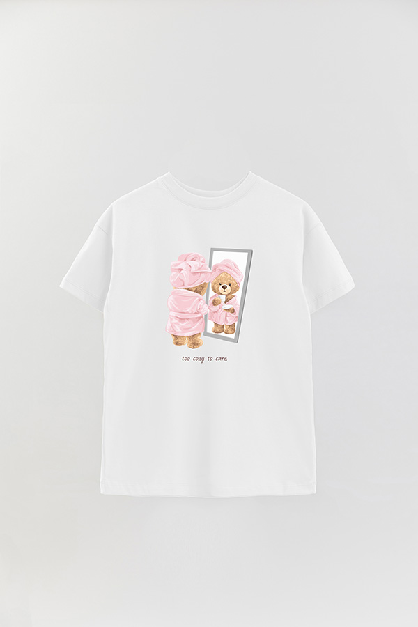 REMERA OVER ESTAMPADA UNISEX TOO COZY TO CARE