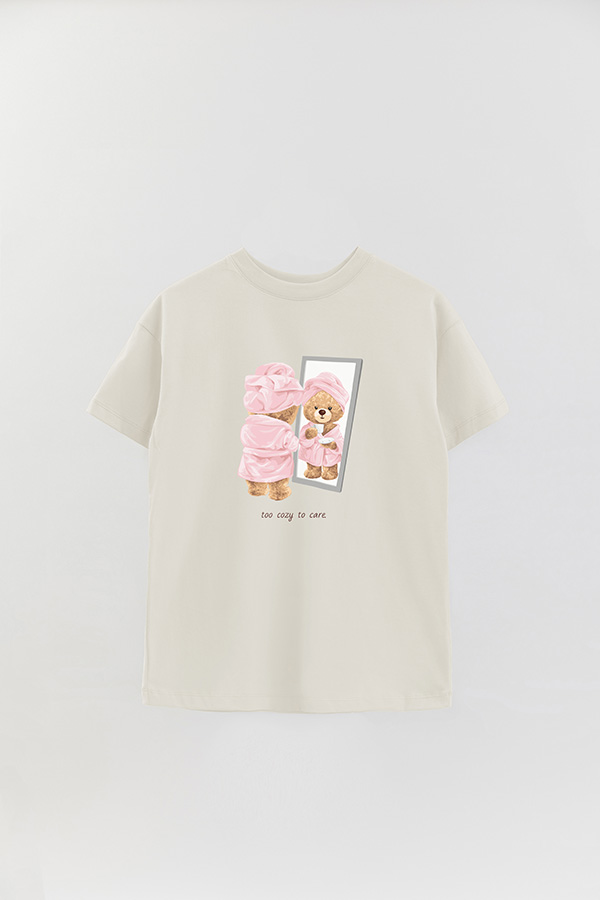 REMERA OVER ESTAMPADA UNISEX TOO COZY TO CARE