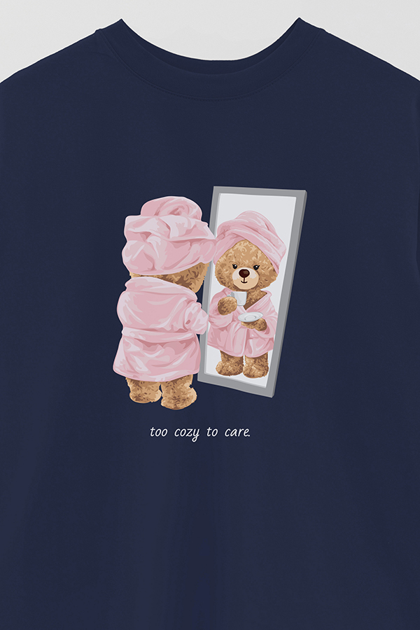 REMERA OVER ESTAMPADA UNISEX TOO COZY TO CARE
