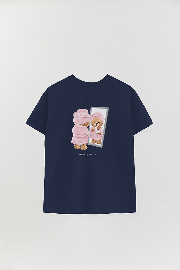 REMERA OVER ESTAMPADA UNISEX TOO COZY TO CARE