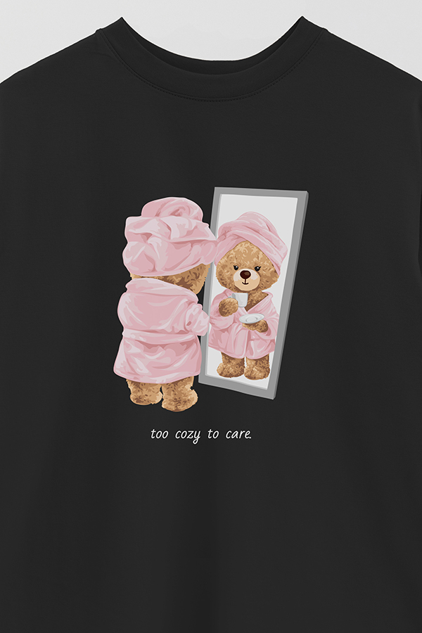 REMERA OVER ESTAMPADA UNISEX TOO COZY TO CARE