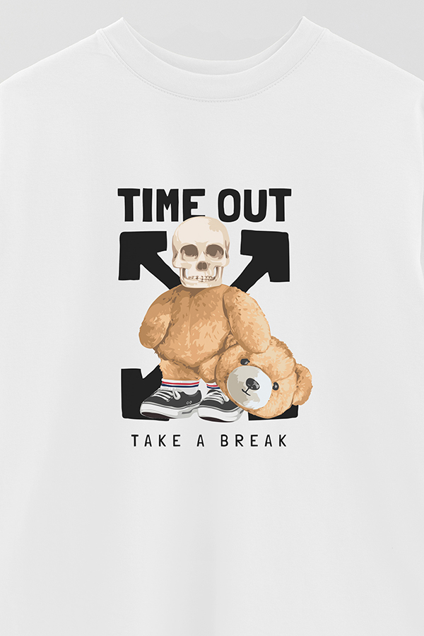 REMERA OVER ESTAMPADA UNISEX TIME OUT