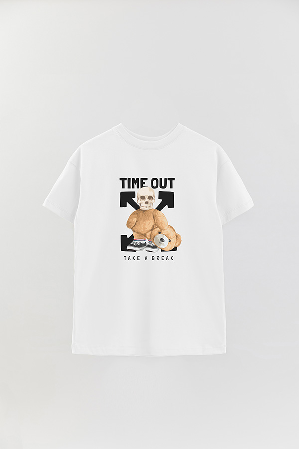 REMERA OVER ESTAMPADA UNISEX TIME OUT