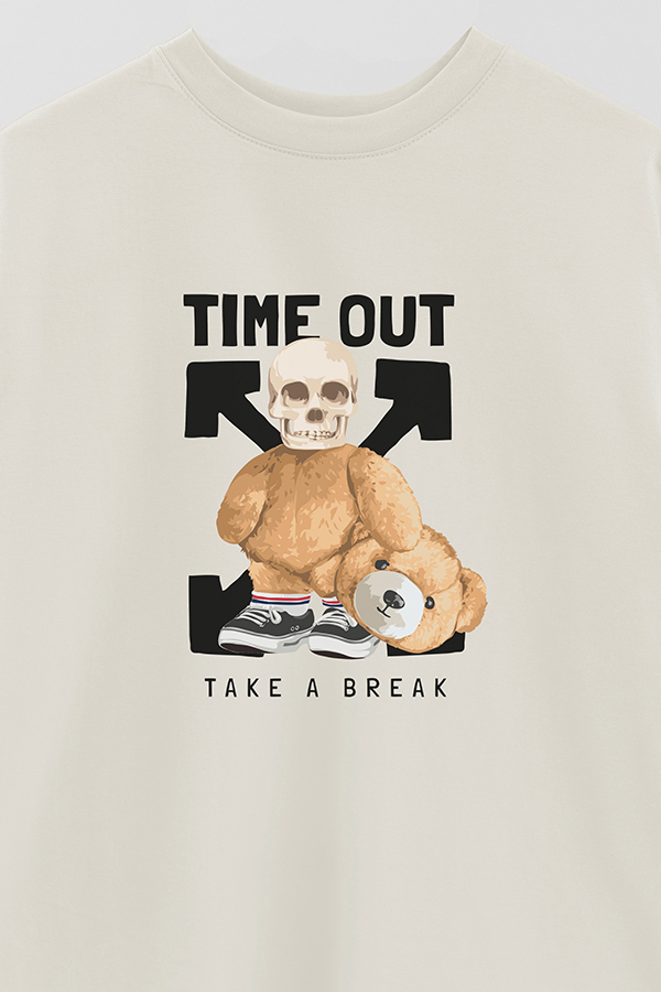 REMERA OVER ESTAMPADA UNISEX TIME OUT