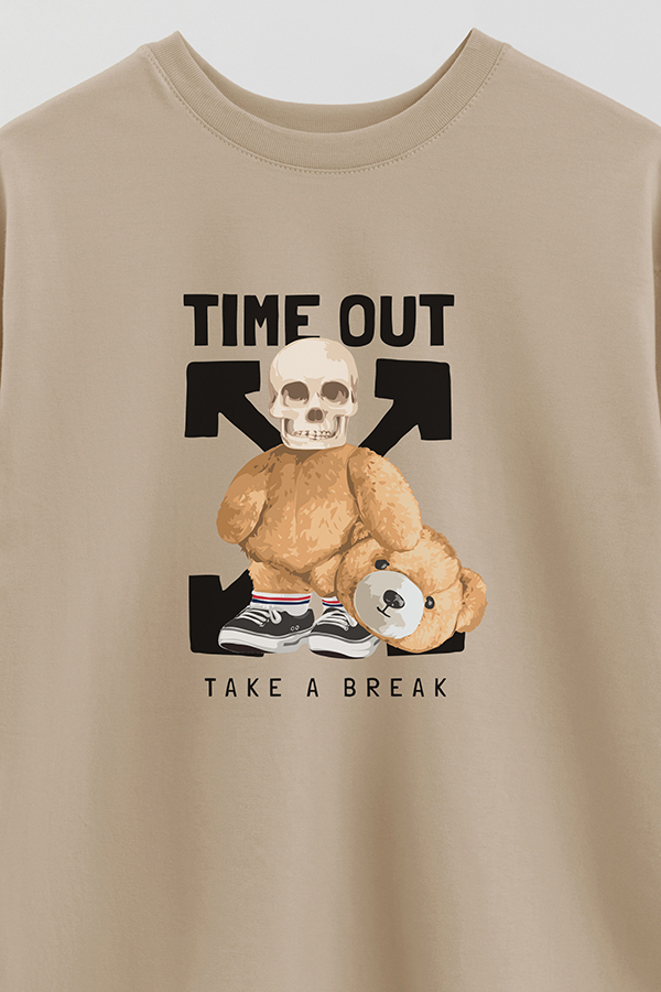 REMERA OVER ESTAMPADA UNISEX TIME OUT