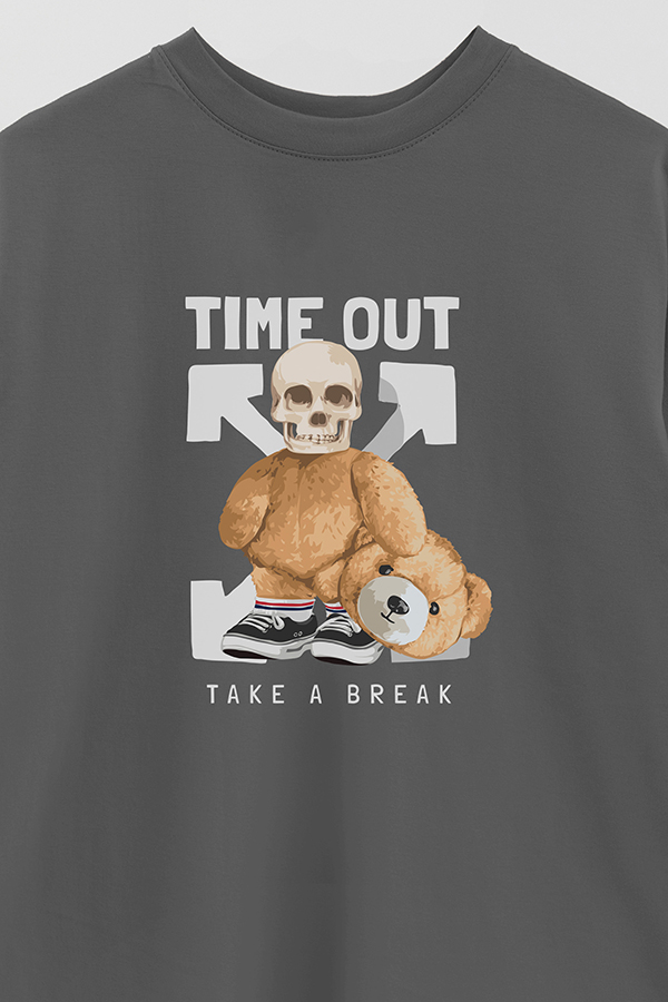 REMERA OVER ESTAMPADA UNISEX TIME OUT