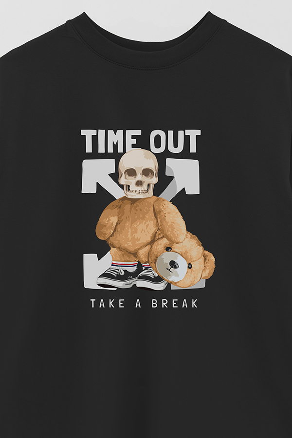 REMERA OVER ESTAMPADA UNISEX TIME OUT