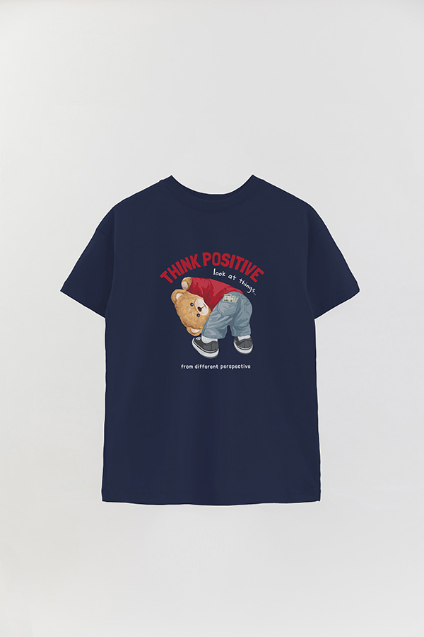 REMERA OVER ESTAMPADA UNISEX THINK POSITIVE