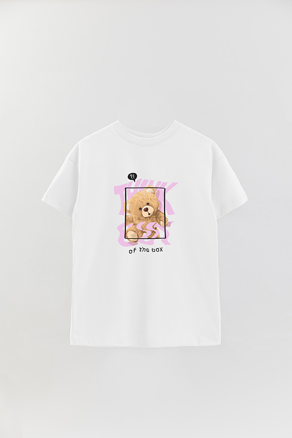 REMERA OVER ESTAMPADA UNISEX THINK OUT