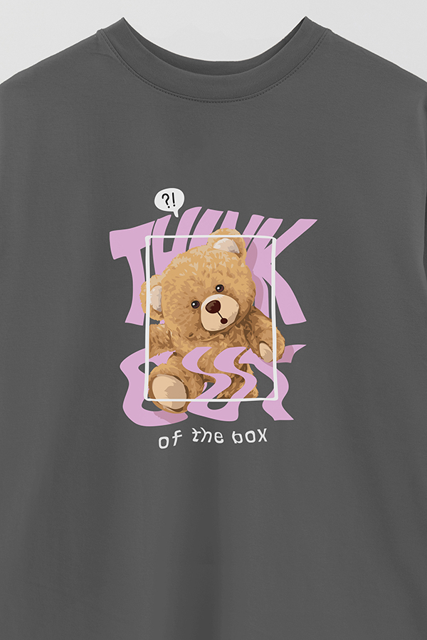 REMERA OVER ESTAMPADA UNISEX THINK OUT