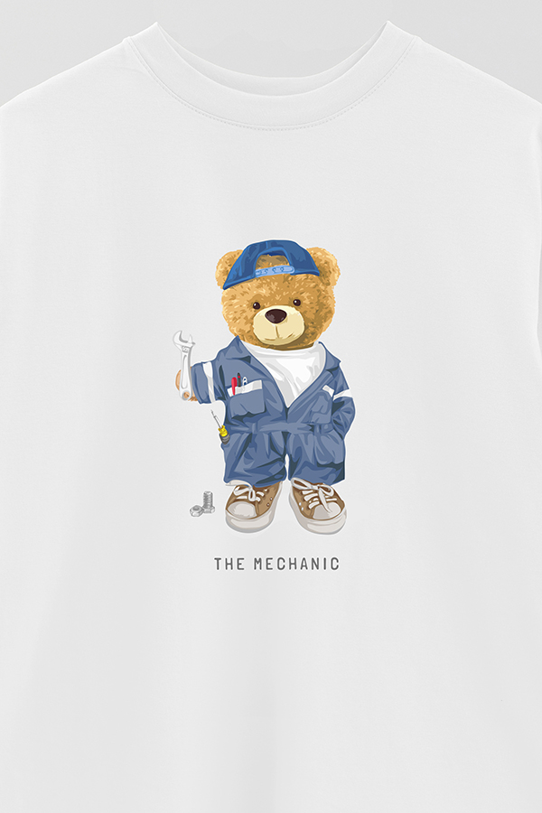 REMERA OVER ESTAMPADA UNISEX THE MECHANIC