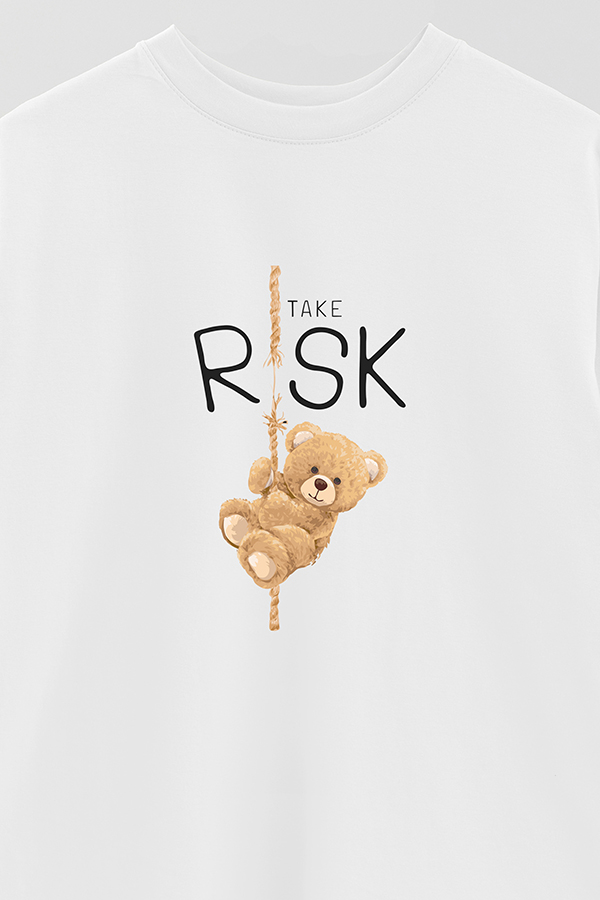 REMERA OVER ESTAMPADA UNISEX TAKE RISK