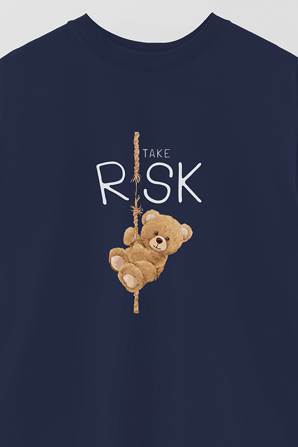 REMERA OVER ESTAMPADA UNISEX TAKE RISK