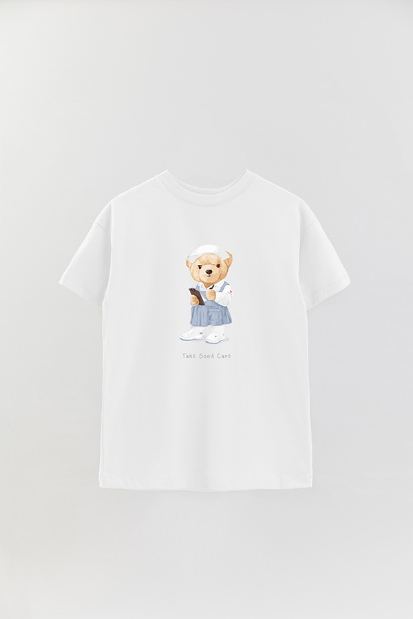 REMERA OVER ESTAMPADA UNISEX TAKE GOOD CARE