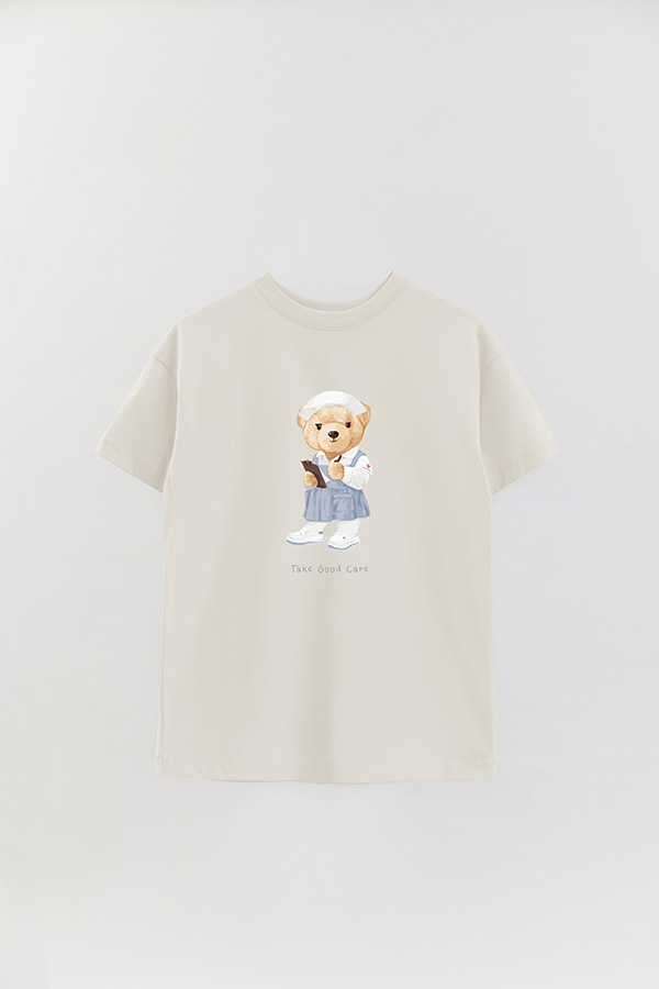 REMERA OVER ESTAMPADA UNISEX TAKE GOOD CARE